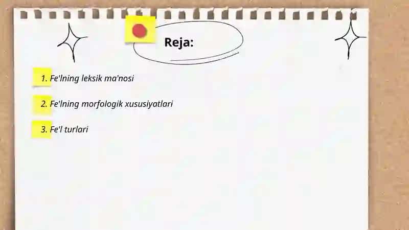 Fe'l va uning uslubiy xususiyatlari 2