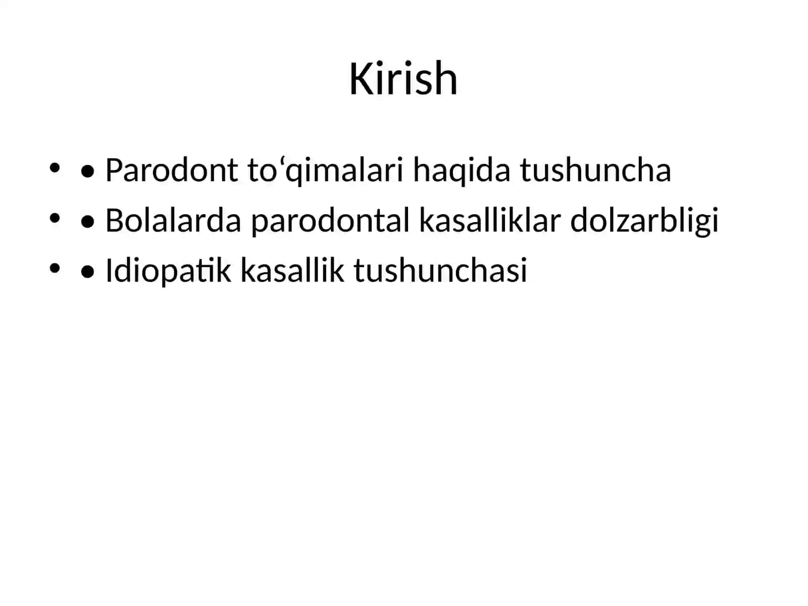 Bolalarda parodont idiopatik kasallik 2