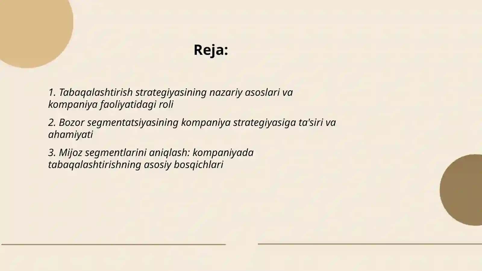 Tabaqalashtirish strategiyasi 2
