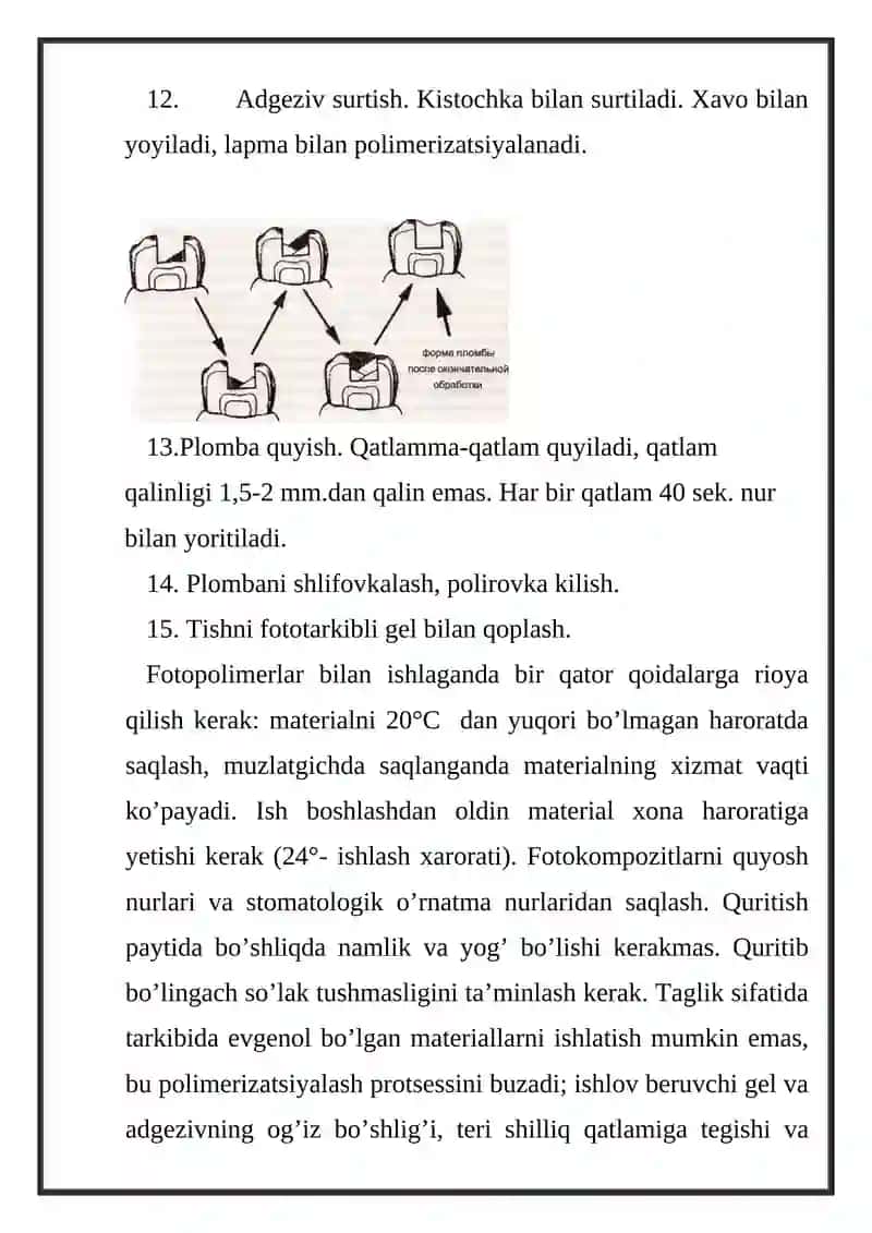 Orqa tishlarni restavratsiya qilish 2