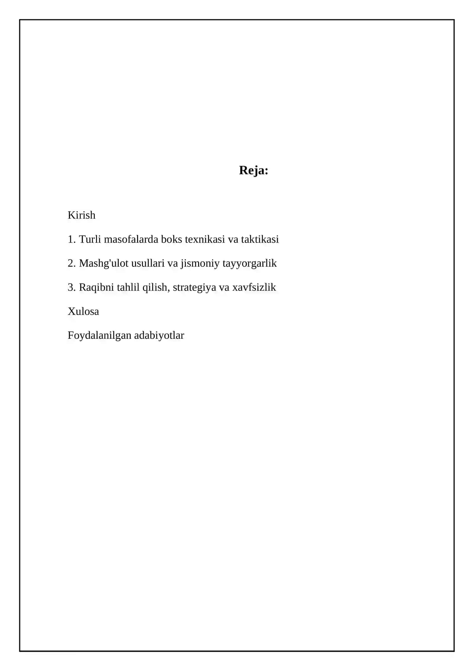 Boks texnikasi va taktikasi 2