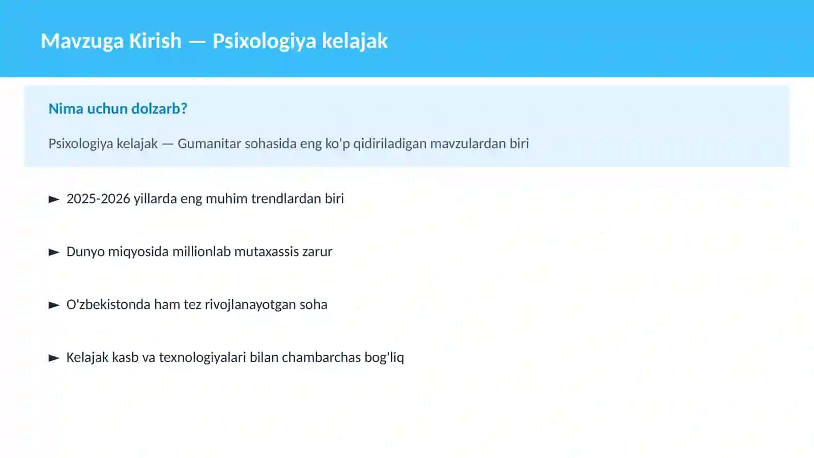 Psixologiya kelajak 2