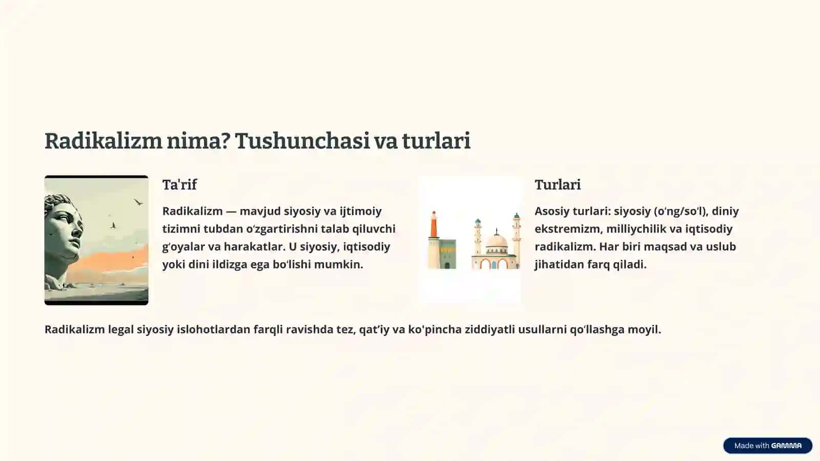 O'ng va so'l radikal oqim: Jamiyatga ta'siri 2