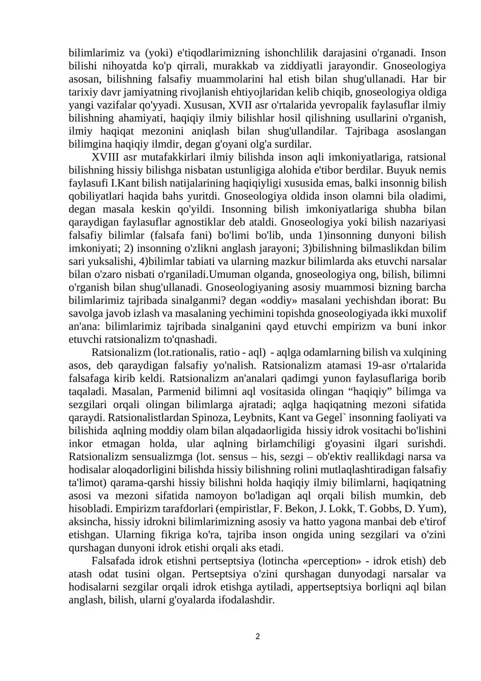 Bilish nazariyasi 2