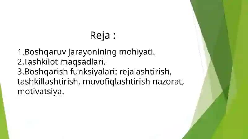 Boshqaruv maqsadi va funksiyalari 2