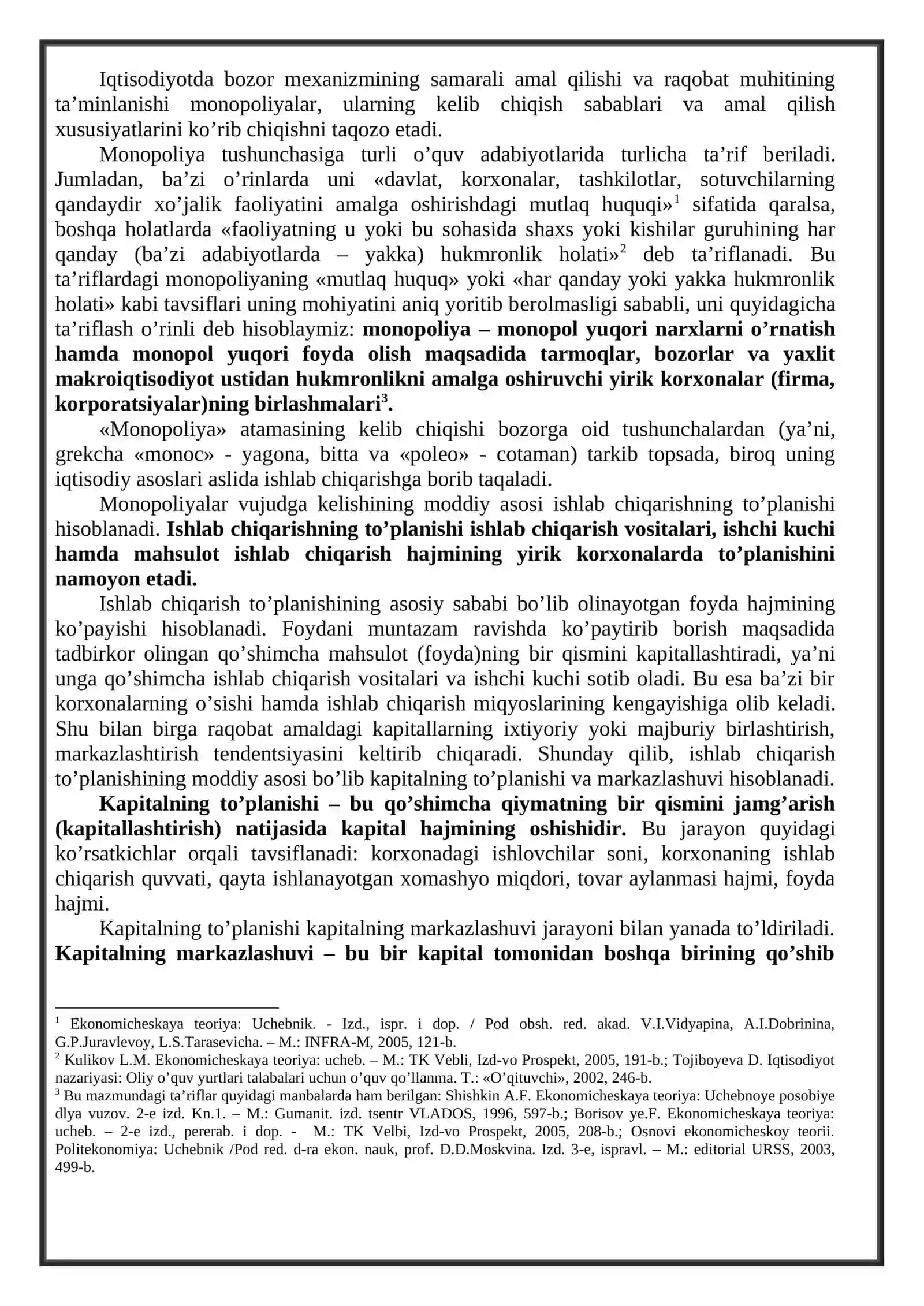 Monopoliyalar va monopol narx belgilash 2