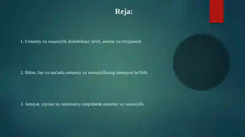 Umumiylik va xususiylik dialektikasi 2