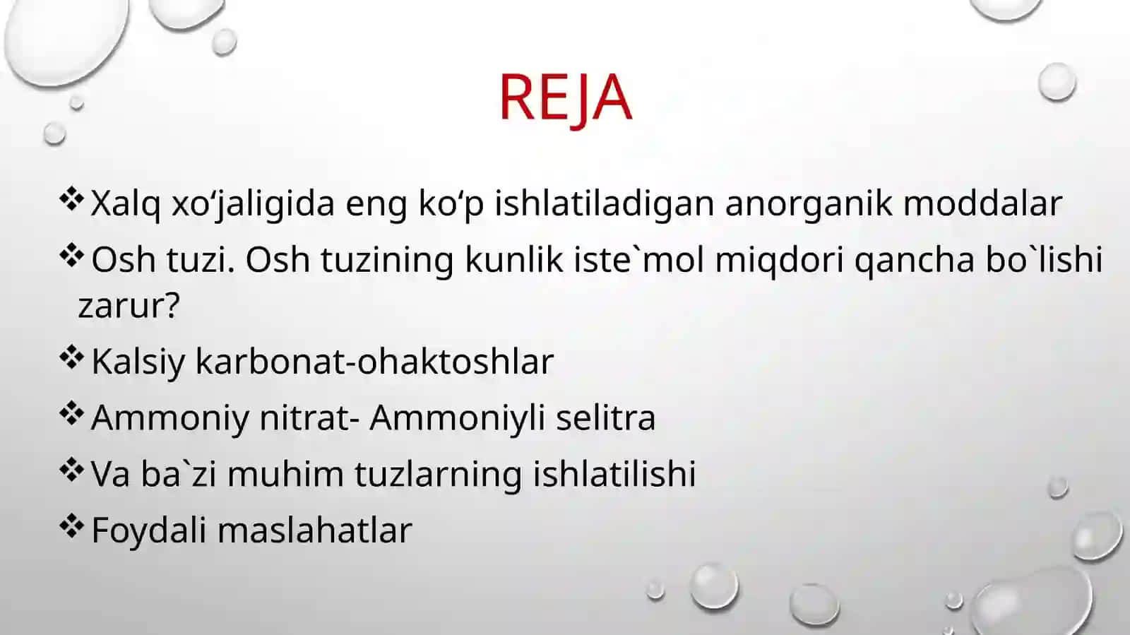 Eng muhim tuzlarning ishlatilishi 2