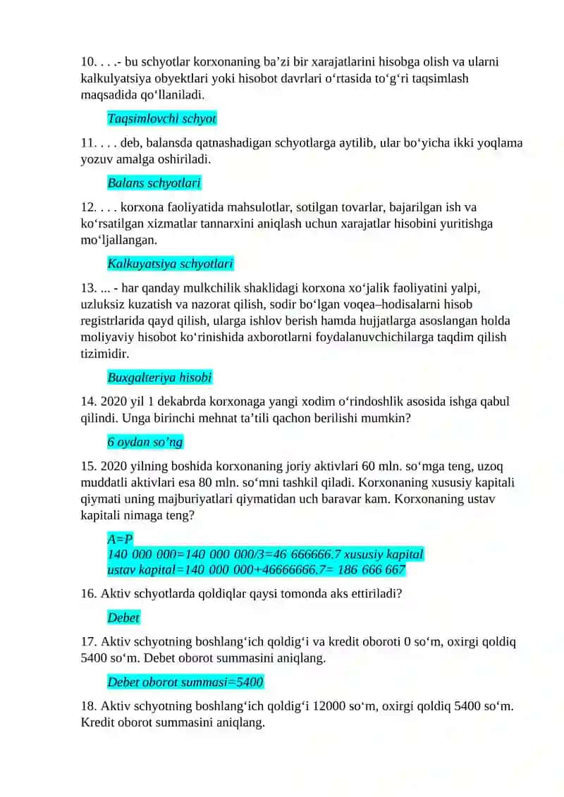 Aktiv schyotlar 2