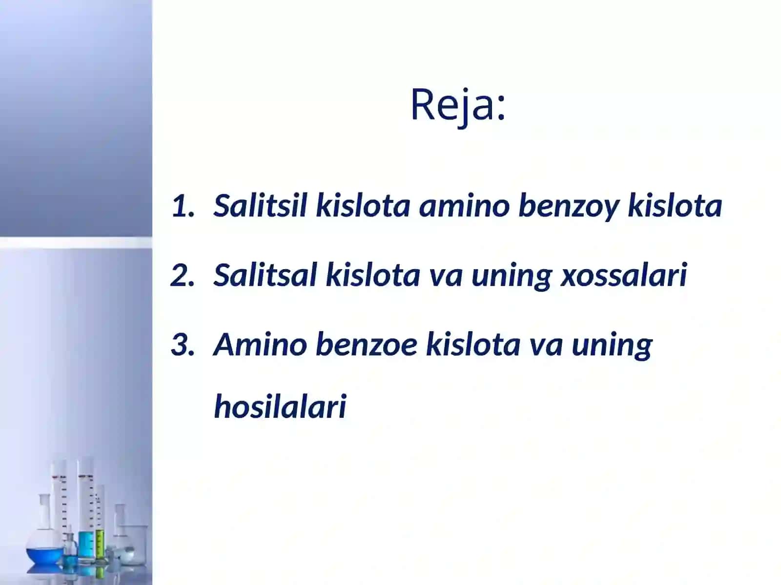 Salitsil kislota va amino benzoy kislota 2