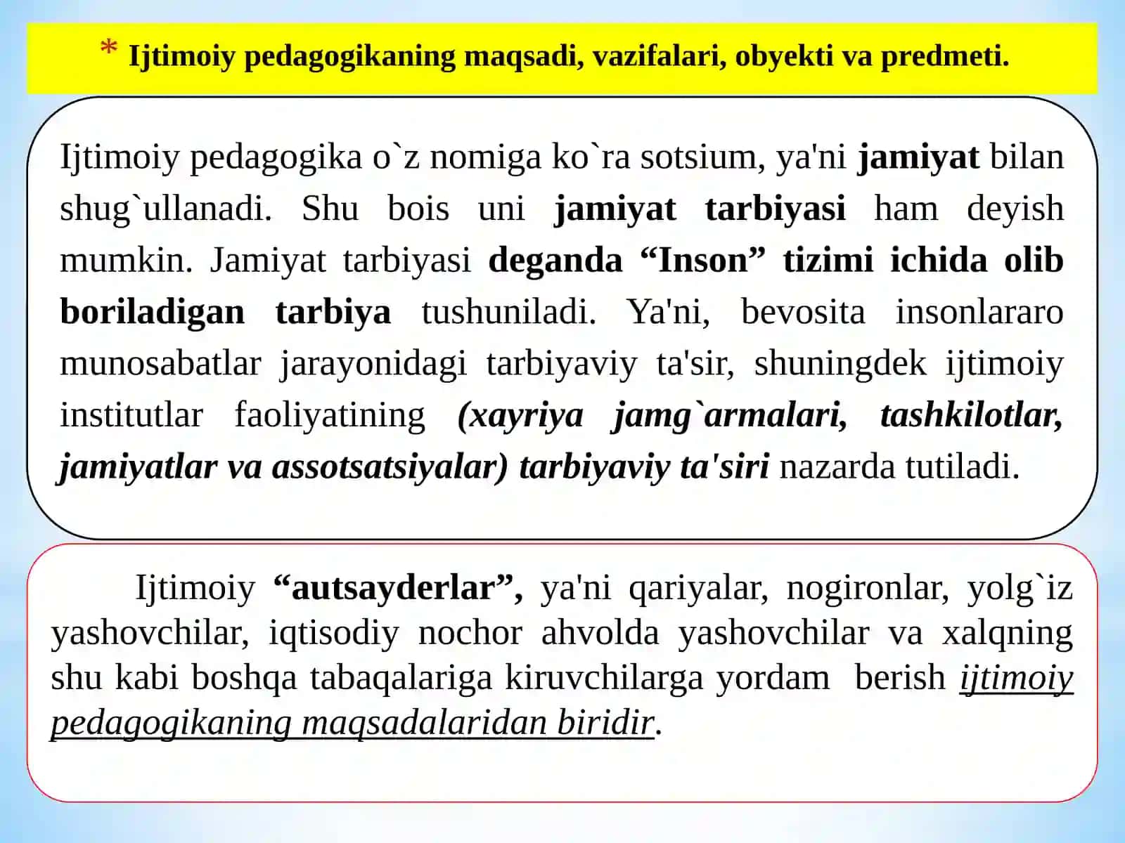 Ijtimoiy pedagogika asoslari 2