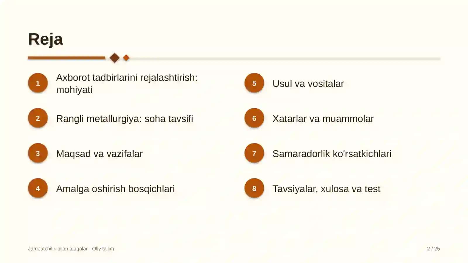 rangli metallurgiyada axborot tadbirlarini rejalashtirish 5793 2