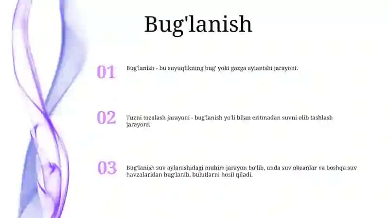 Tuzni Quritish Jarayoni 2
