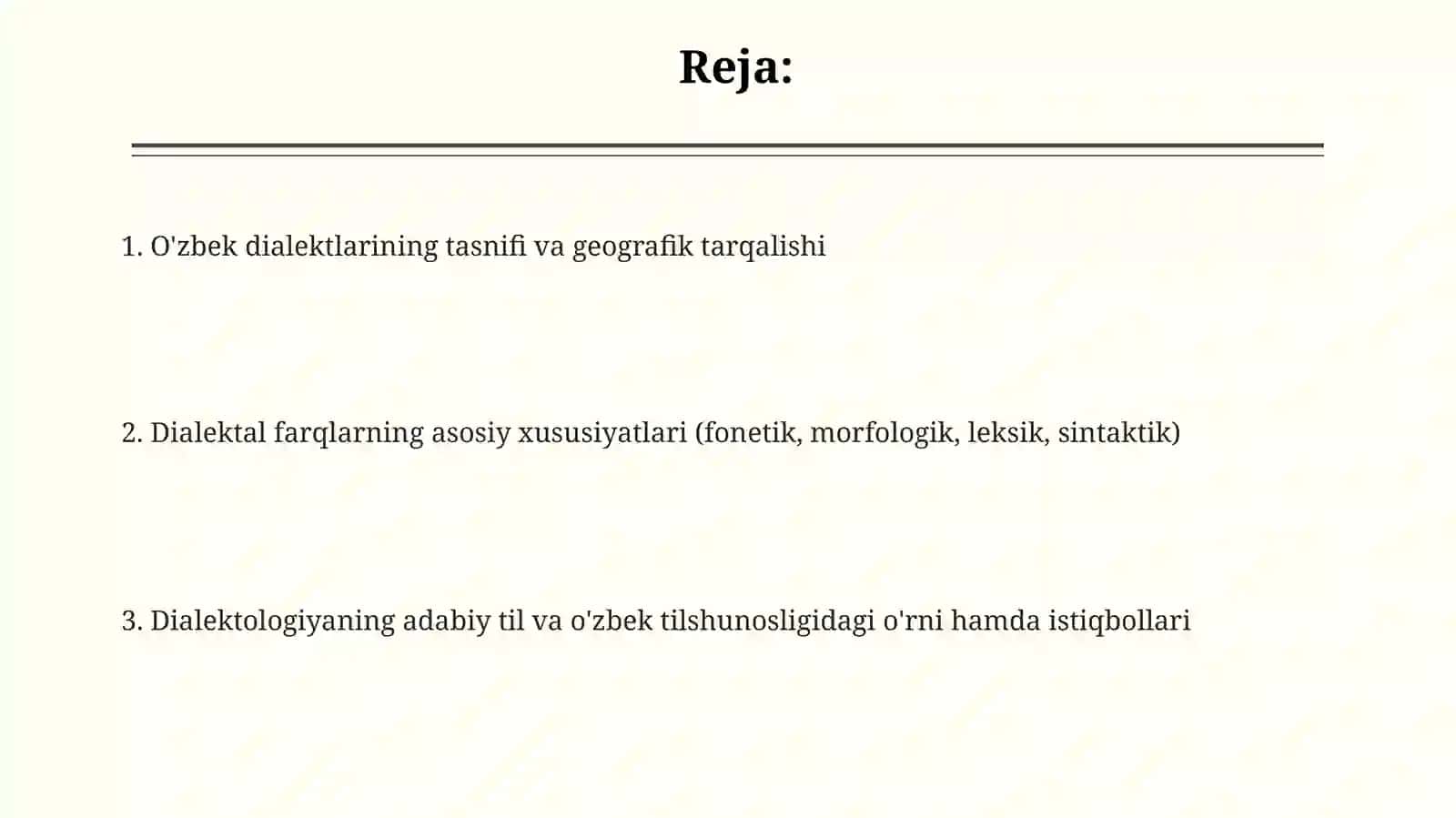 O'zbek dialektlarining tasnifi va geografik tarqalishi 2