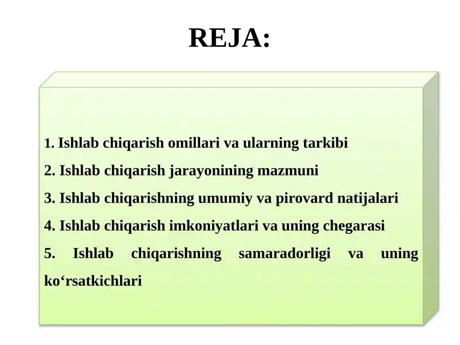 Ishlabchiqarish jarayonivauningnatijalari 2