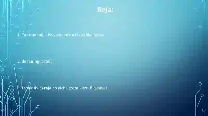 Axborot tizmlarining tasnifi 2