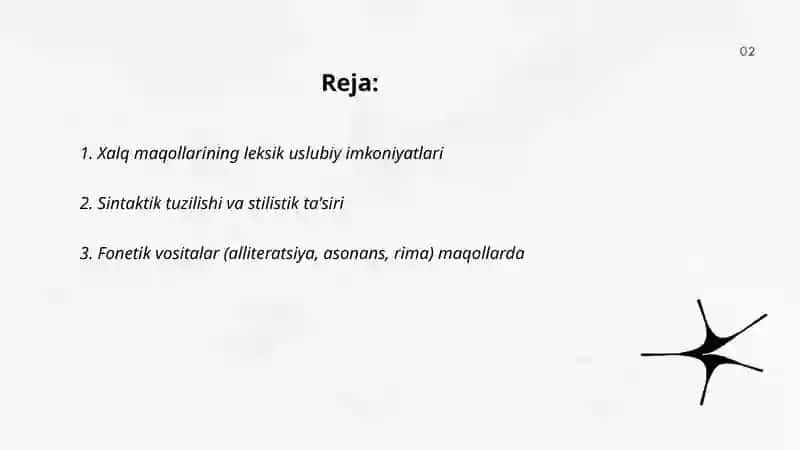 Xalq maqollarining uslubiy imkoniyatlari 2