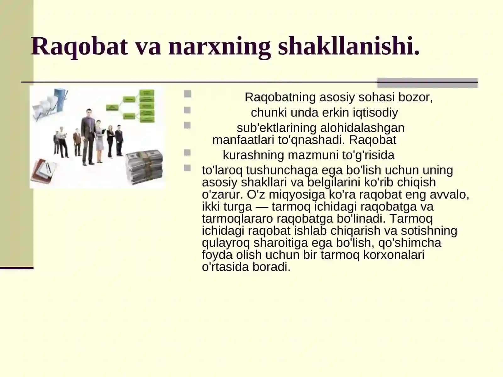 Mahsulot ishlab chiqarishda raqobatbardorligini baholash 2