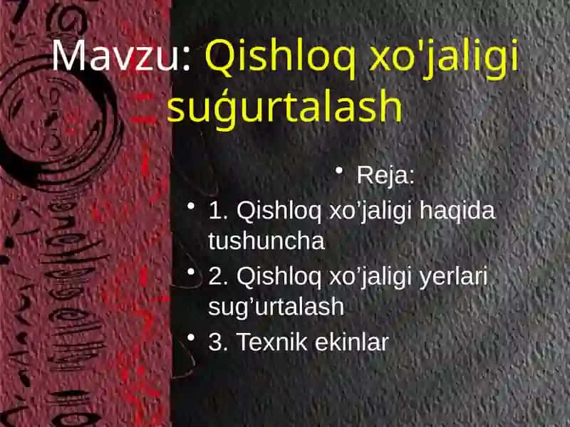 Qishloq xo'jaligi suģurtalash 2