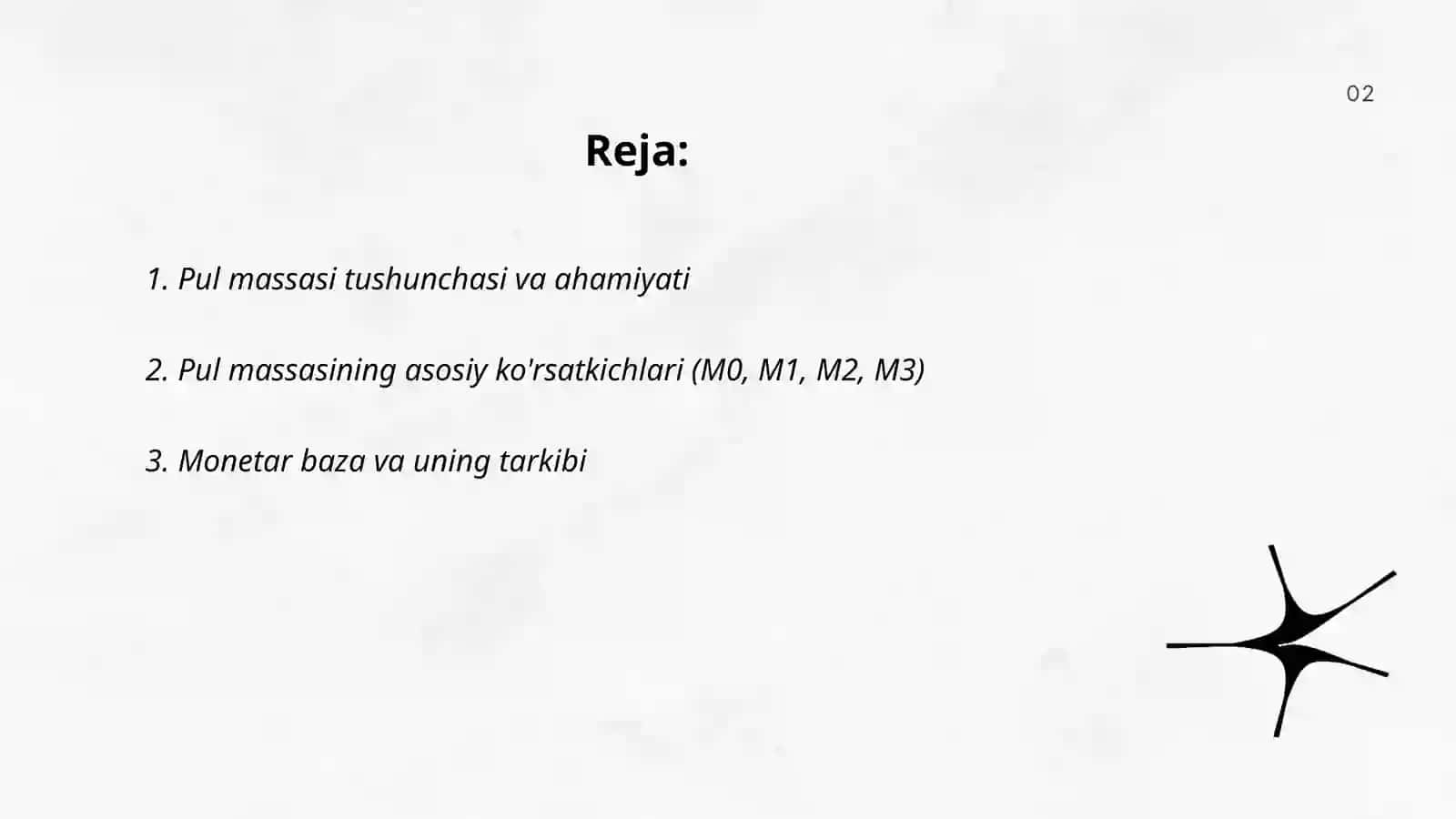 Pul massasi Va uni tartibga Solish usullari 2