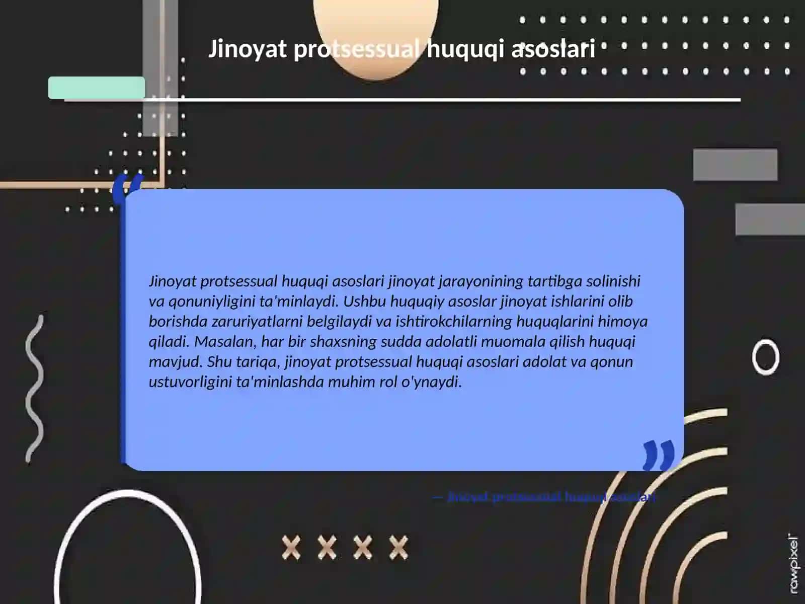 Jinoyat protsessual huquqi asoslari 2