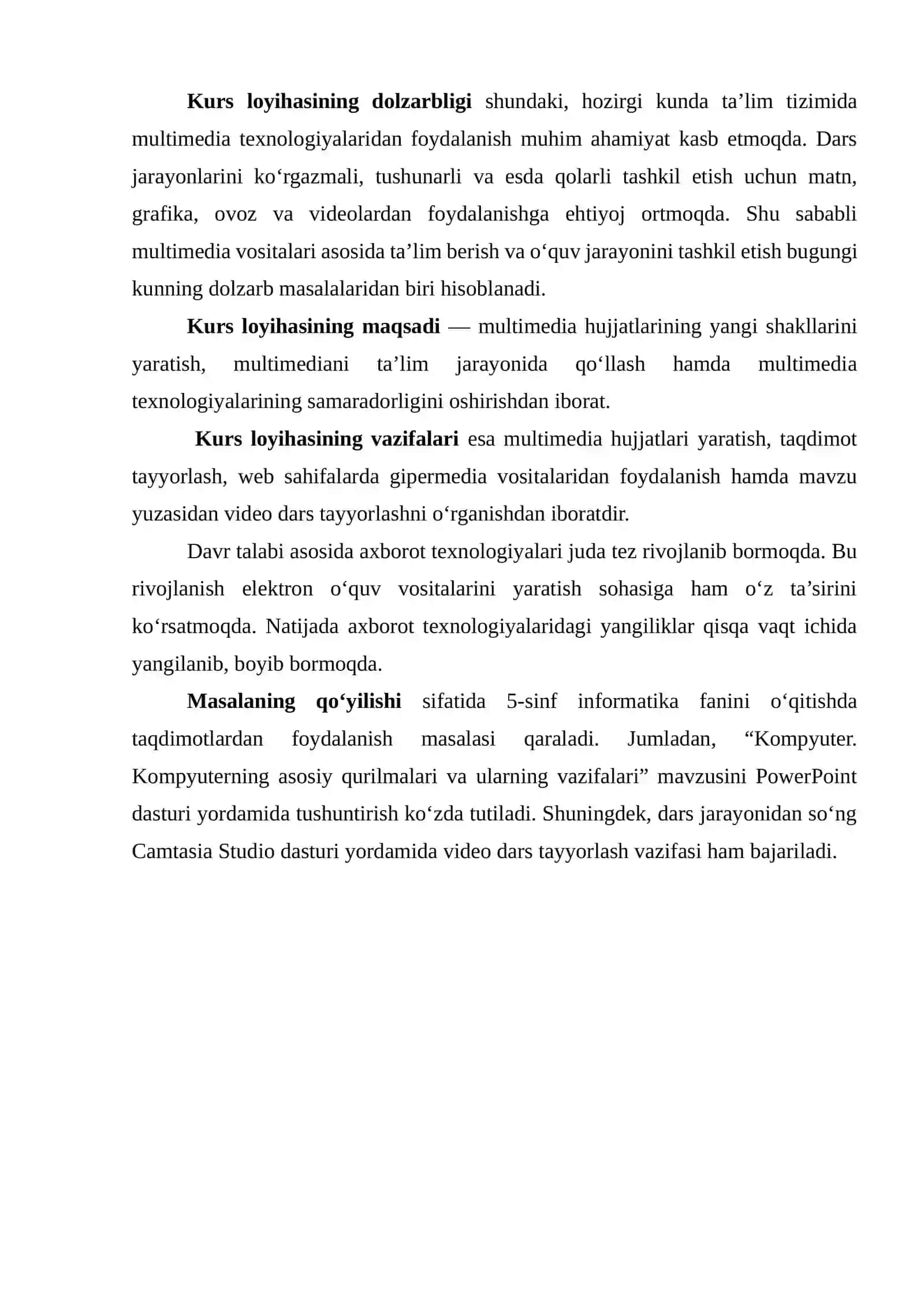 Kompyuter texnologiyalari va multimedia vositalari 2