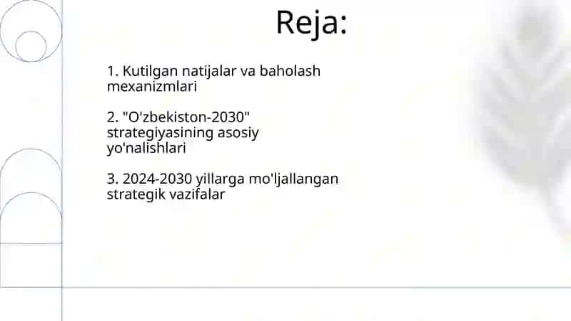"O'zbekiston -2030" stradegiyasi 2