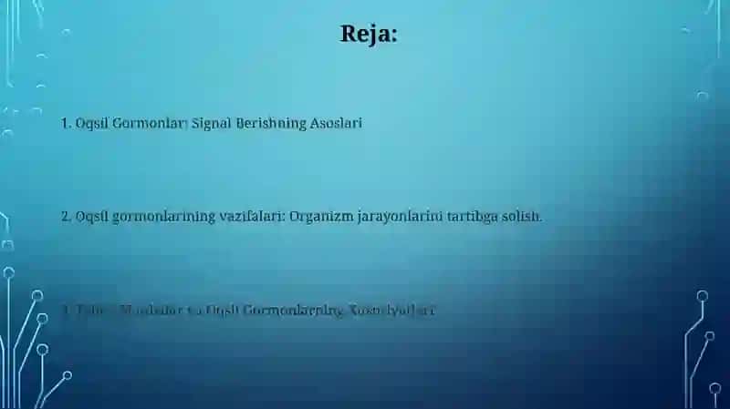 Oqsil Gormonlar: Signal Berishning Asoslari 2