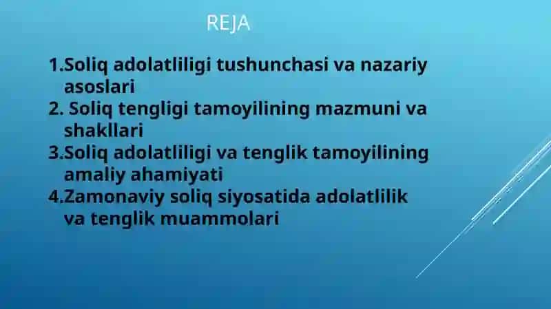 Soliq adolatliligi va tenglik tamoyili 2