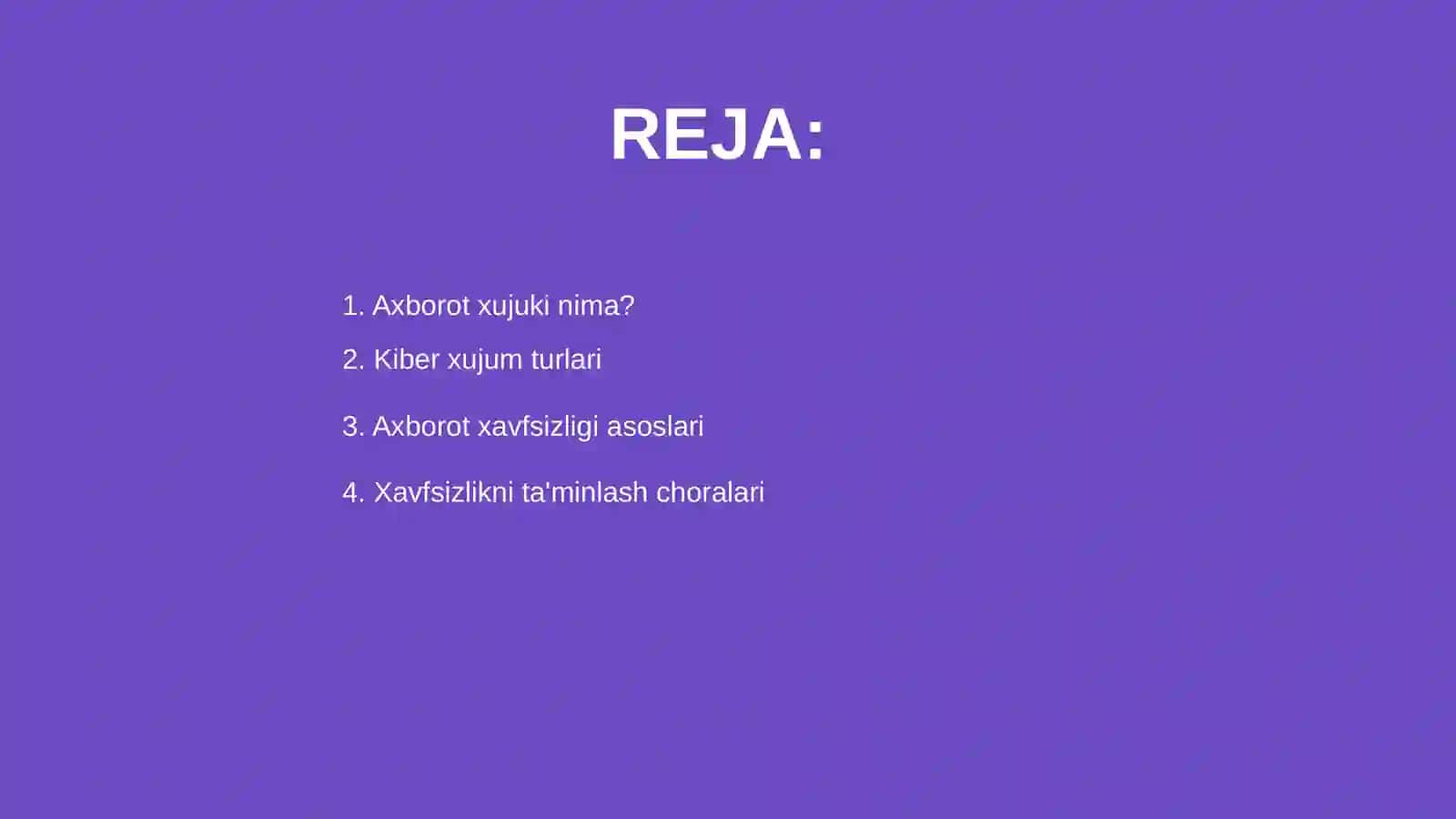 Axborot xujuki va kiber xujum 2