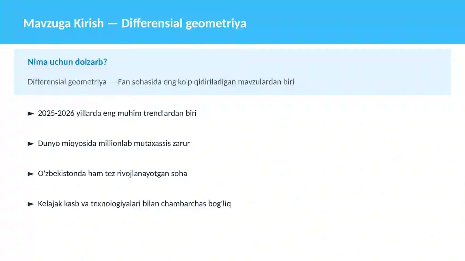 FAN | MATEMATIKA ZAMONAVIY 2