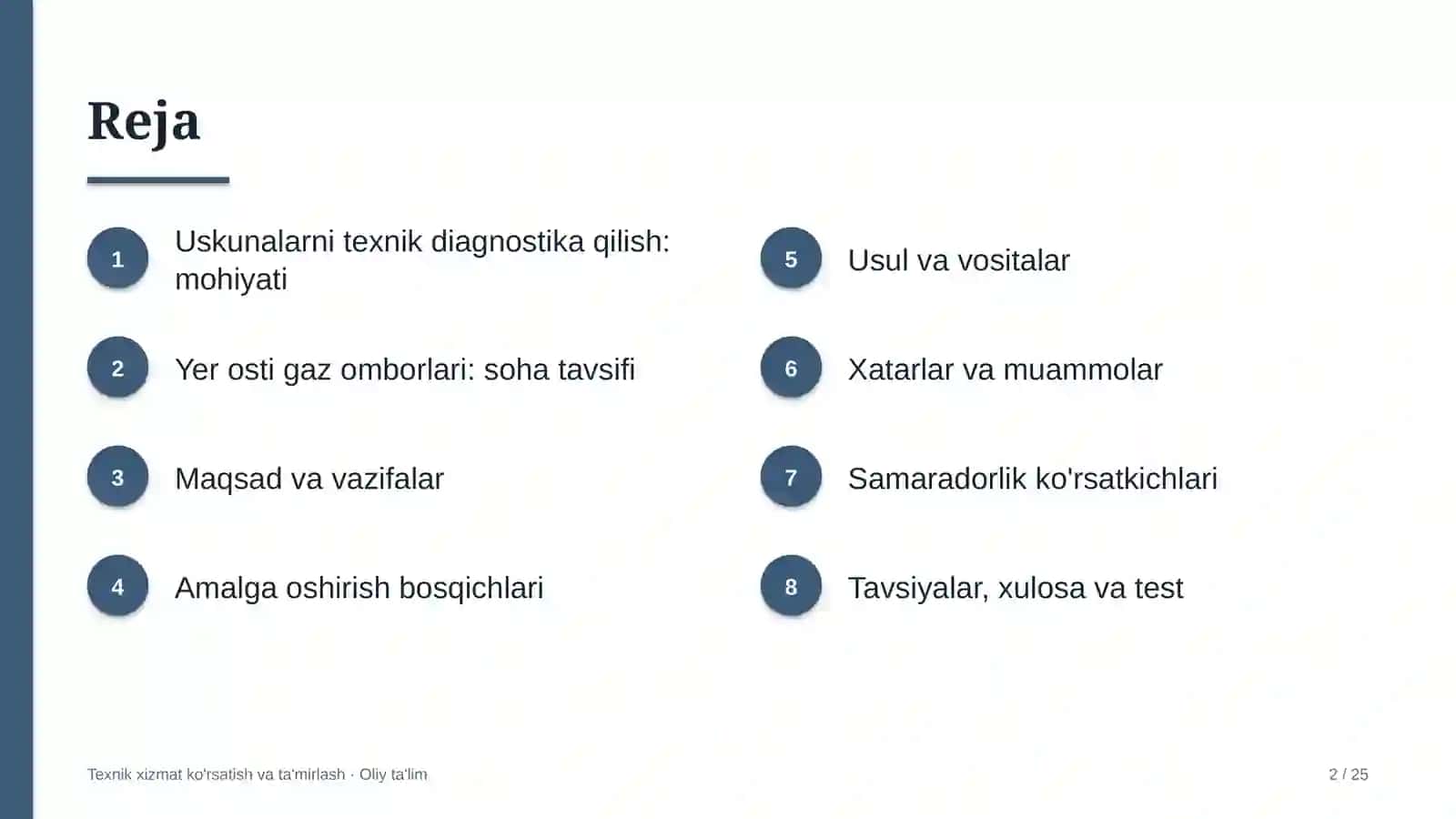 Yer osti gaz omborlarida uskunalarni texnik diagnostika qilish 2