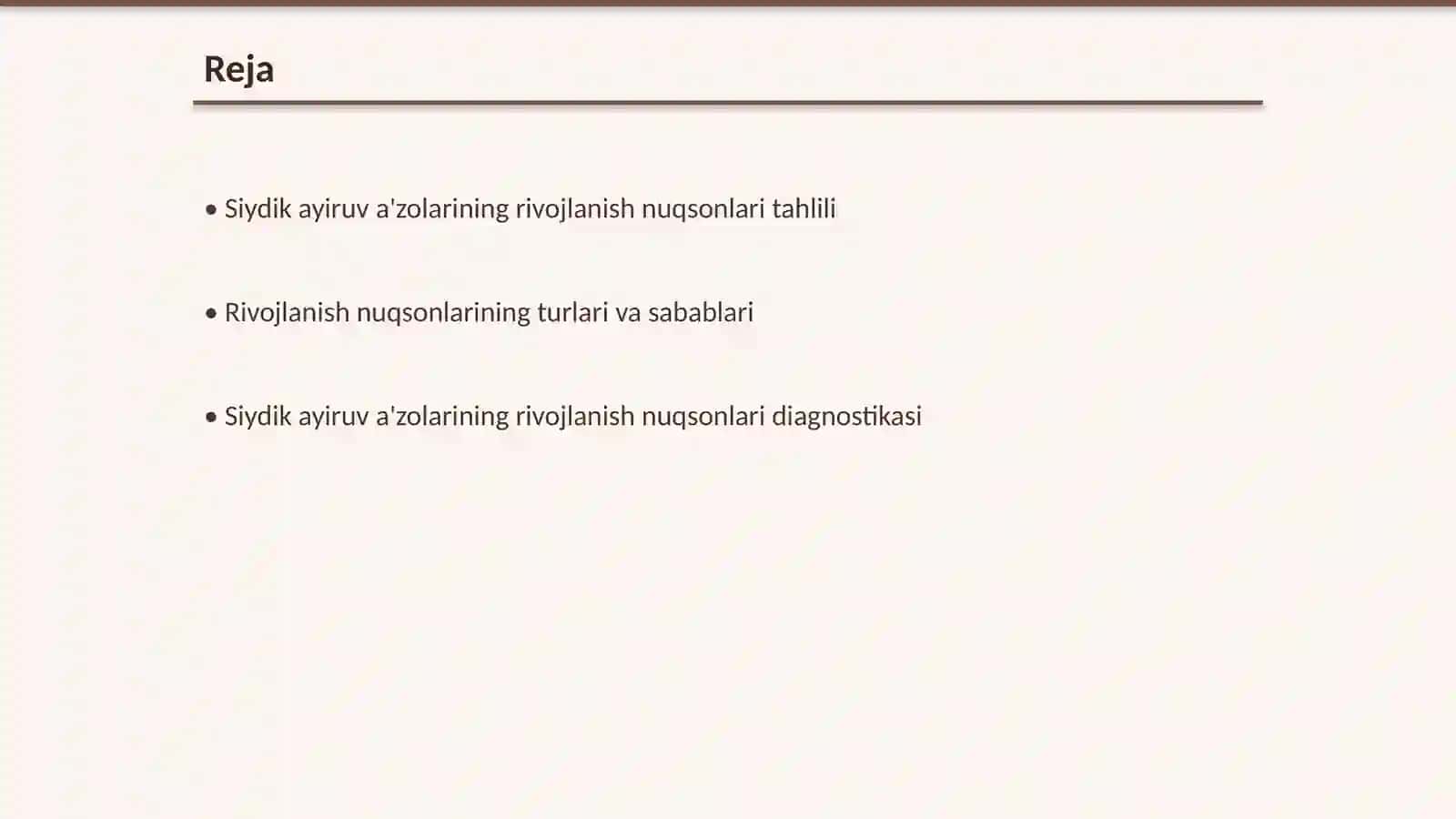 Siydik ayiruv a'zolarining rivojlanish nuqsonlari 2