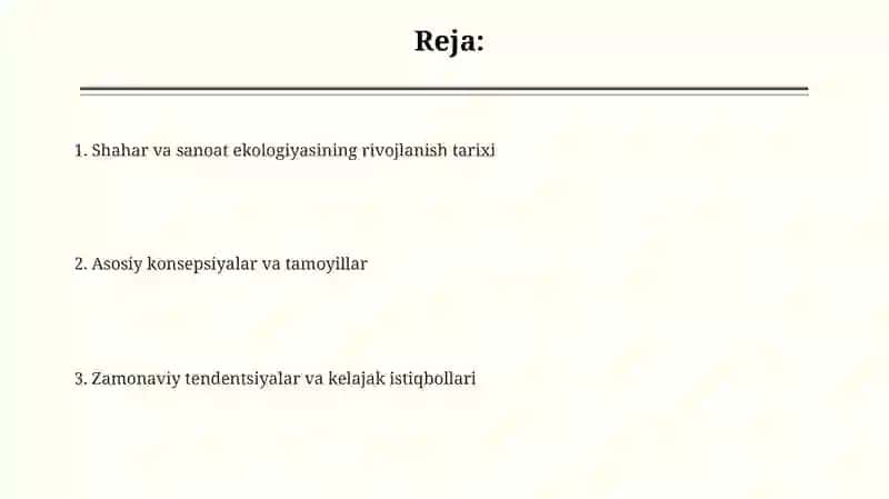 Shahar va sanoat ekologiyasi fanining rivojlanish tarixi 2