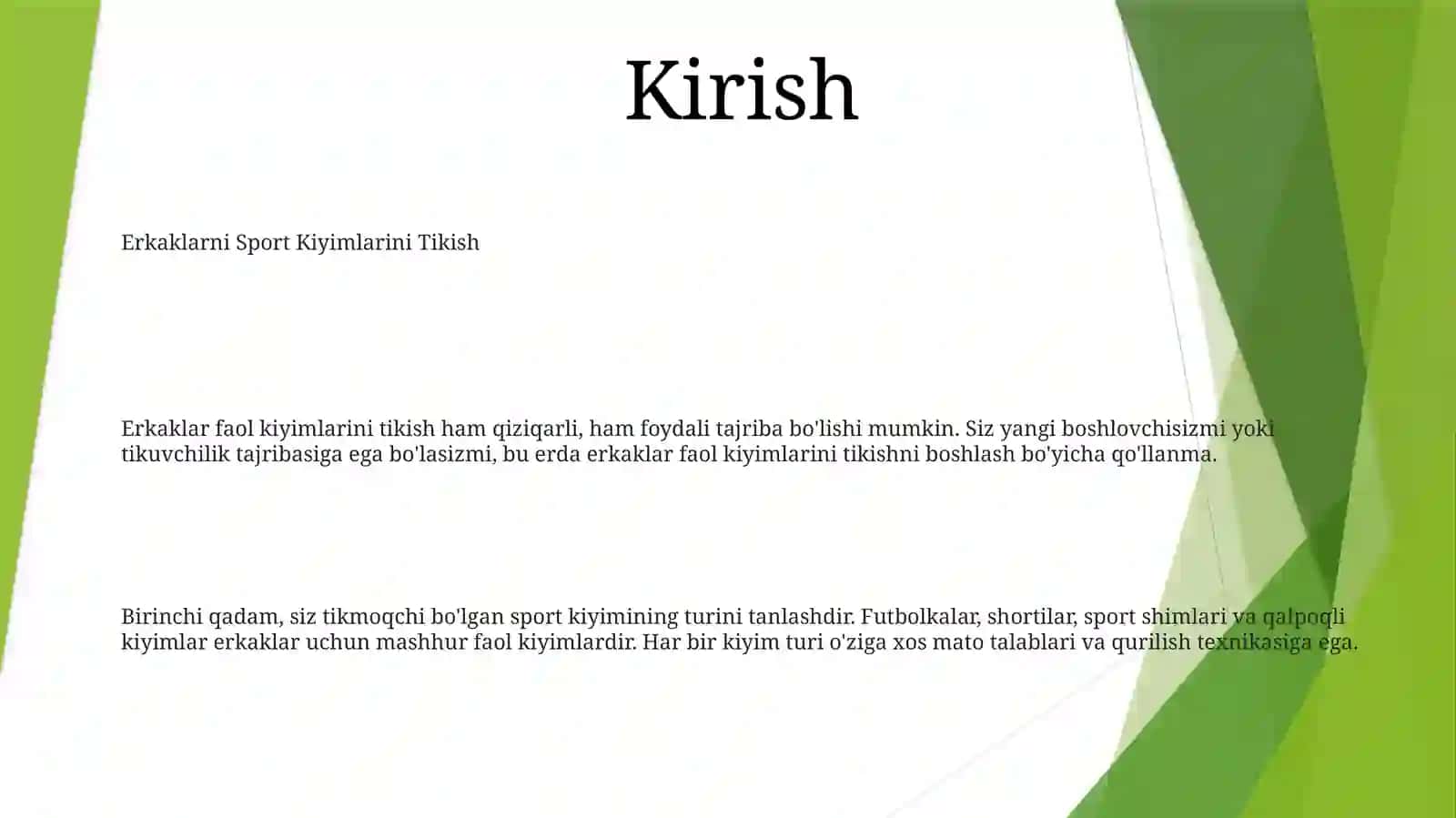 Erkaklarni SportKiyimlariniTikish 2