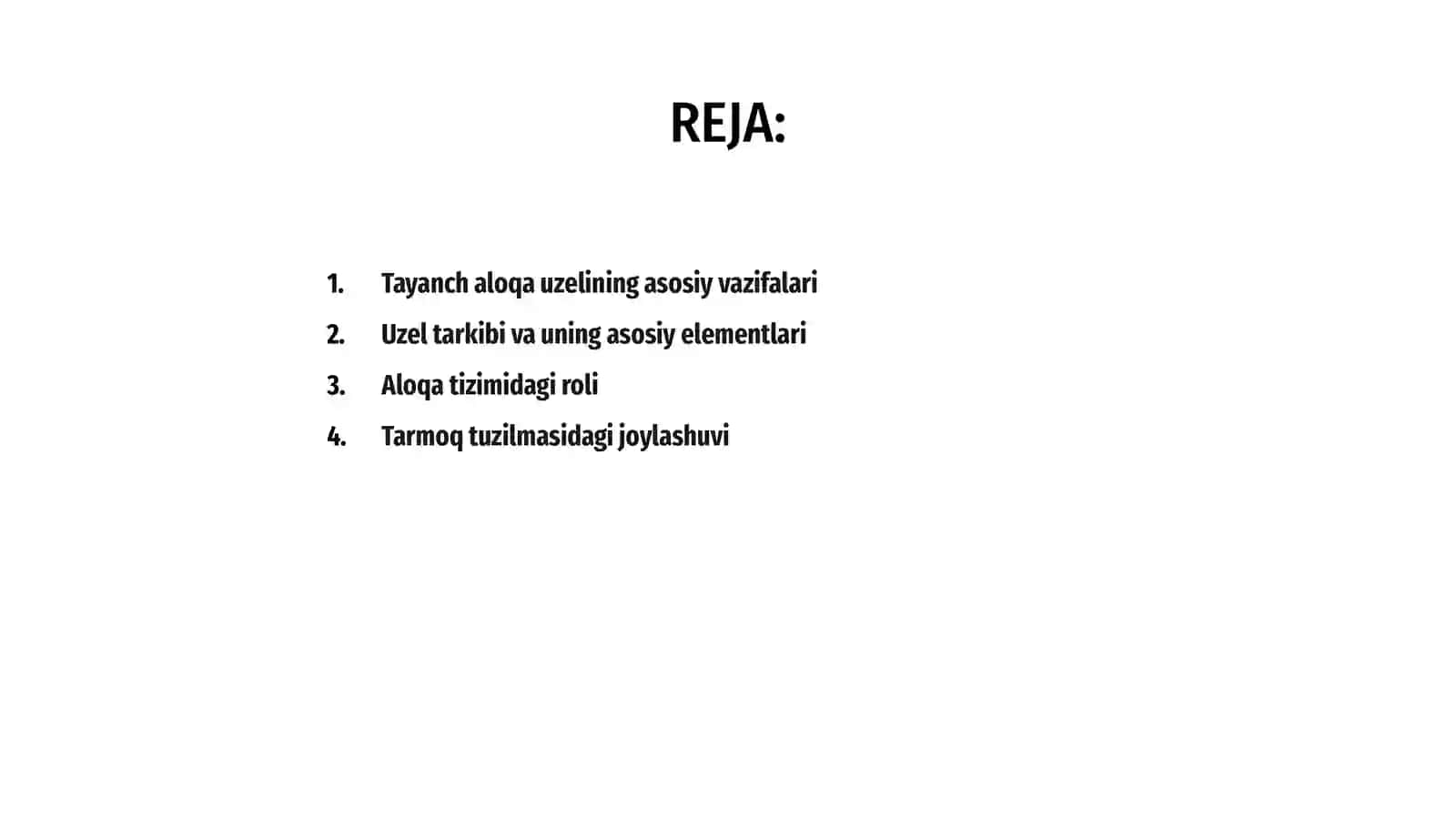 Tayanch aloqa uzeli 2