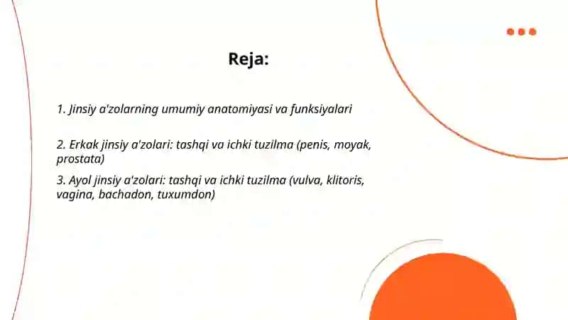 Jinsiy azolar anatomiyasi 2
