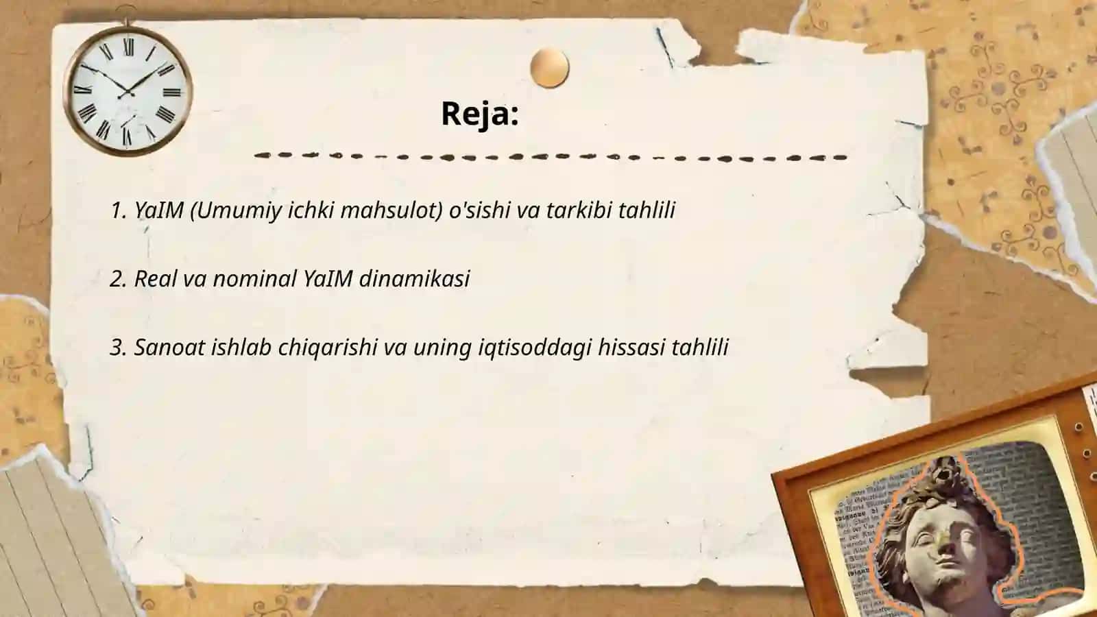 Oʻzbekiston Respublikasining makroiqtisodiy ko'rsatkichlar taxlili 2