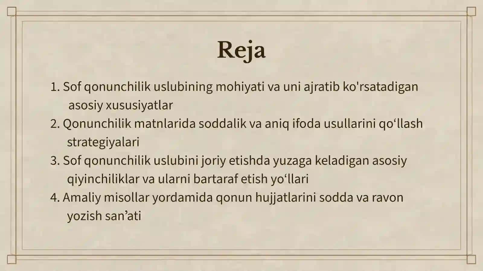 Sof Qonunchilik Uslubi 2