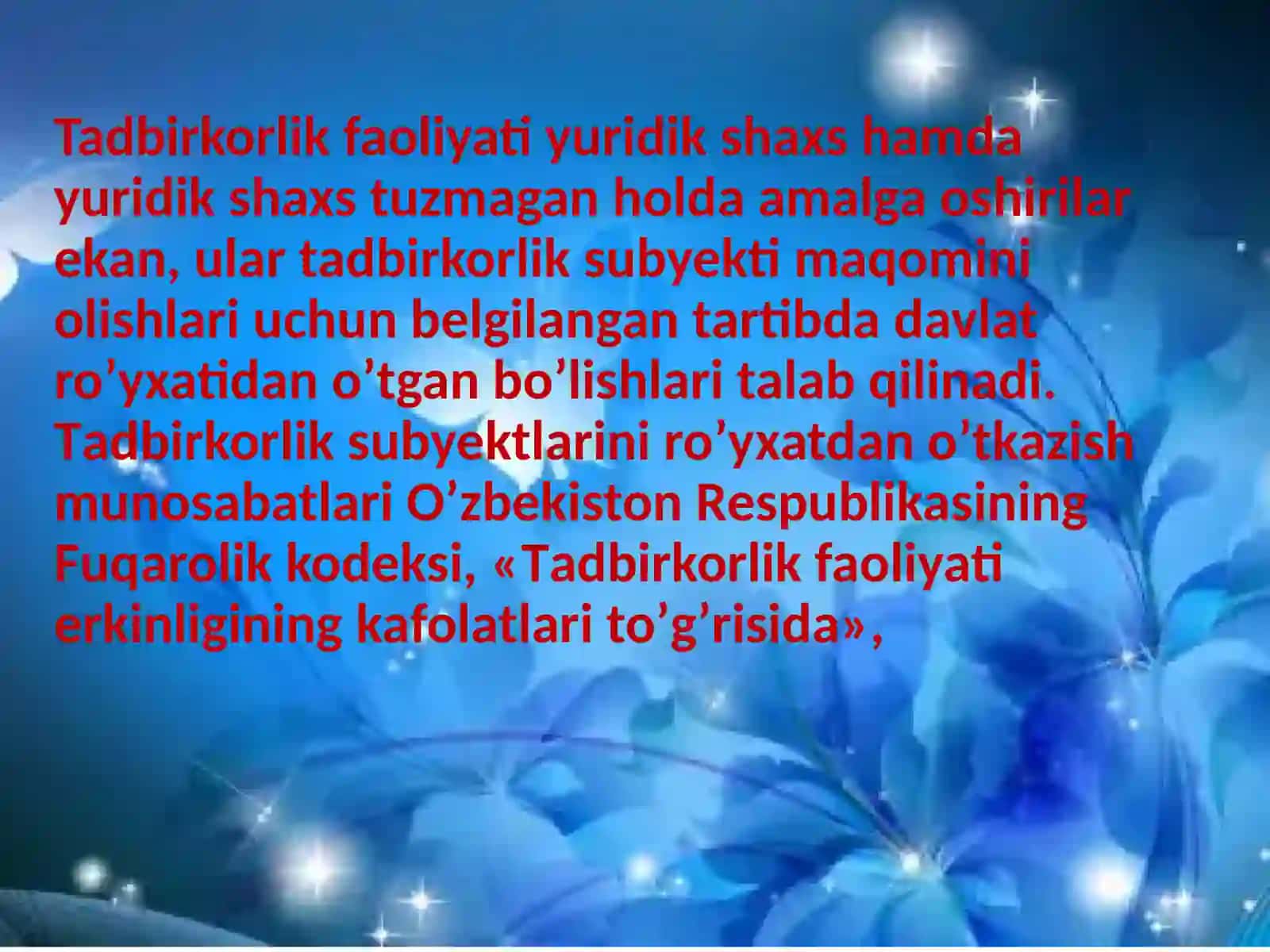 Tadbirkorlik subyektlarini roʼyxatdan oʼtkazish 2