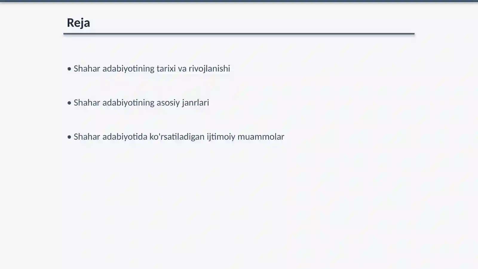 Shahar adabiyotining janrlari va xususiyatlari 2