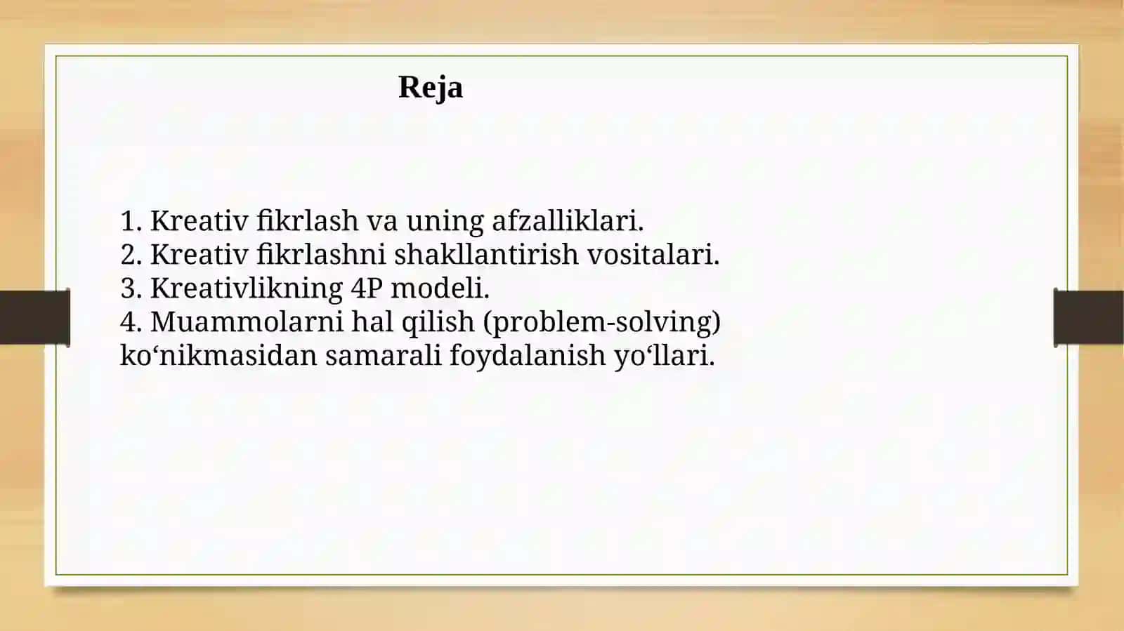 Kreativ fikrlash 2