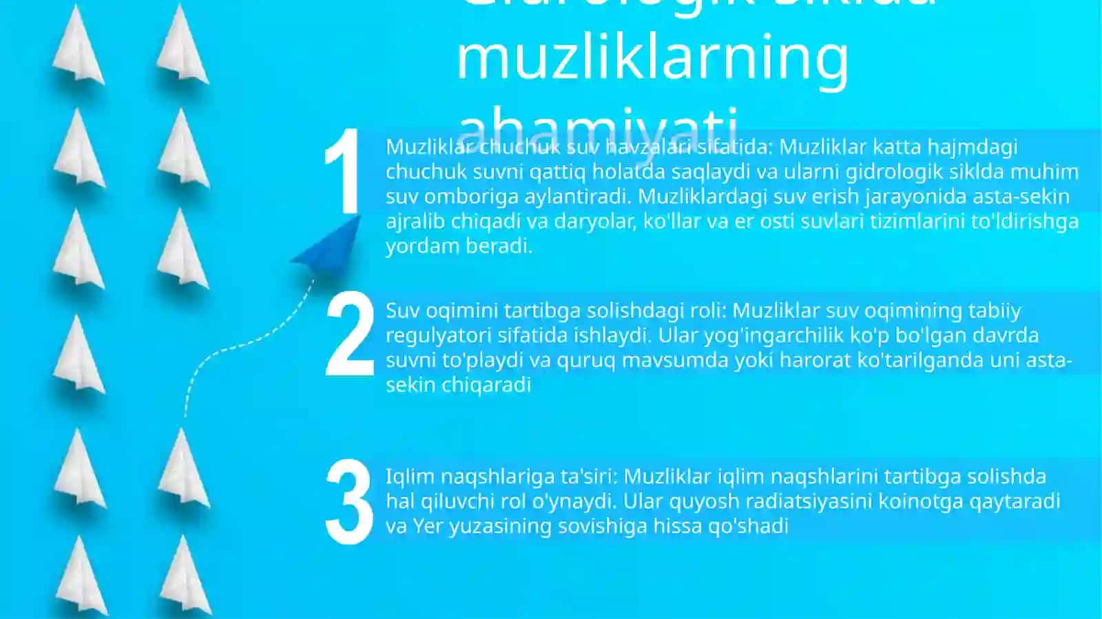 Muzliklarning Gidrologik Ahamiyati 2