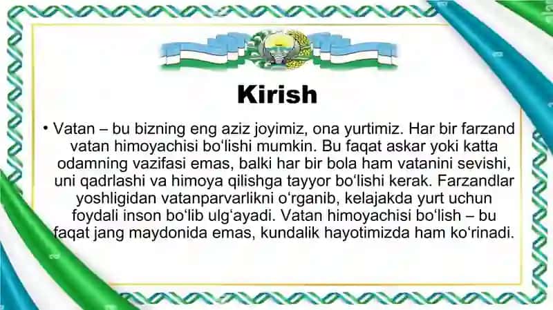 Har bir farzand Vatan himoyachisidir 2