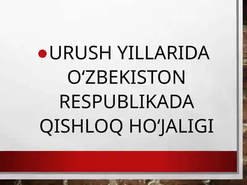 Reja qishloq xo'jaligi 2