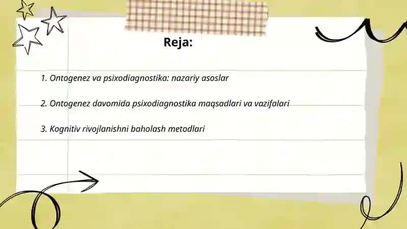 Ontogenezda psixodiagnostika metodlaridan foydalanish 2