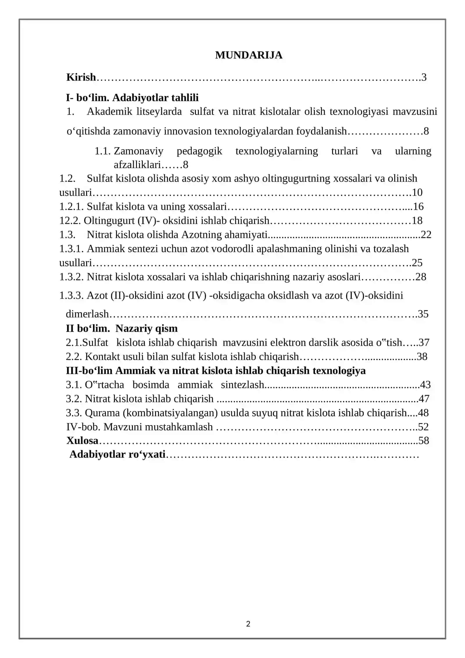 Akademik litseyda sulfat va nitrat kislotalar ishlab chiqarish mavzusini animatsion usulda o‘qitish 2