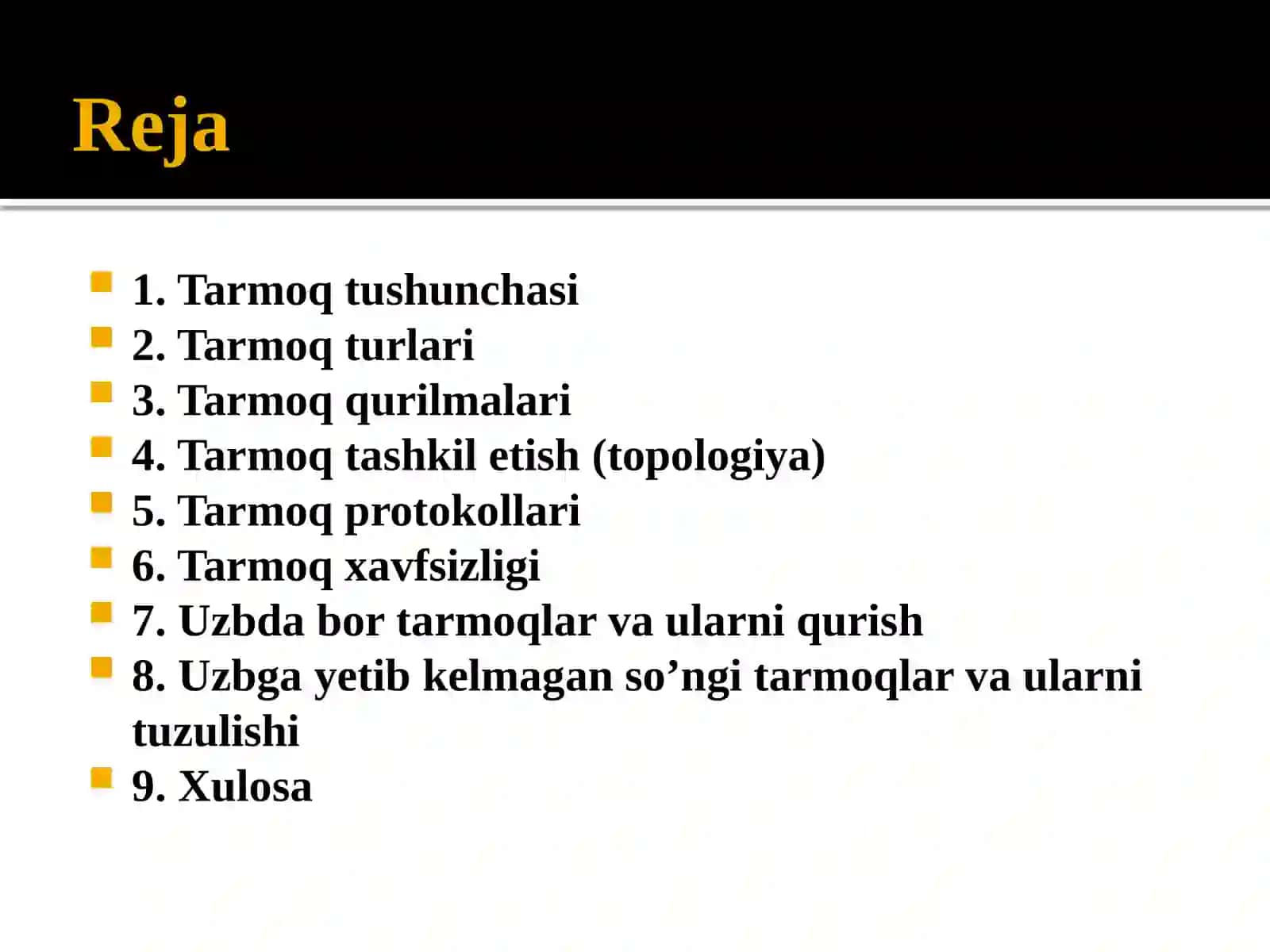 Tarmoqtashkiletish va boshqarishning so'nggi yangiliklari va vojlanishlari 2