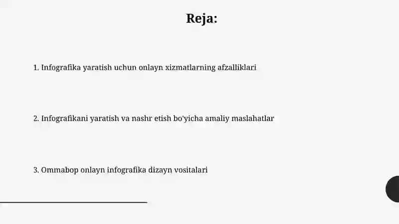 Infografika yaratishda onlayn xizmatlarlar bilan ishlash 2
