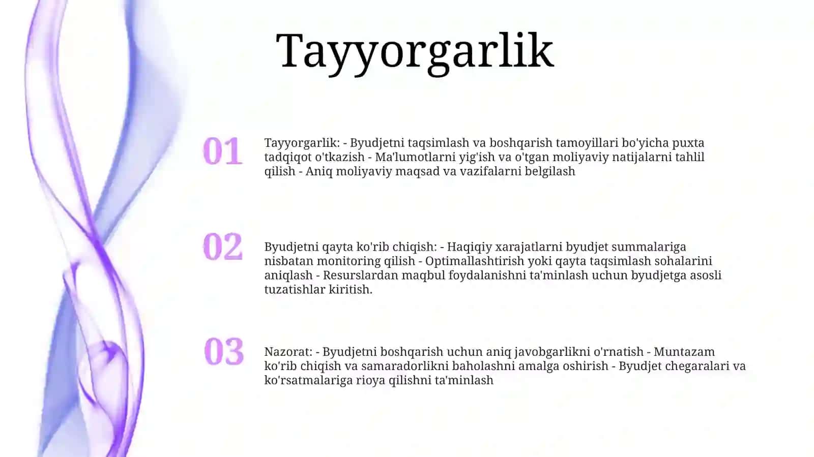 Budjet Rivjlanish Bosqichlari 2